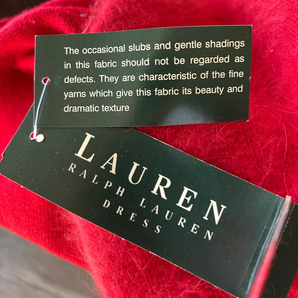Vintage Lauren Ralph Lauren Angora Wool Off Shoulder Knit Gown Deadstock NWT - Picture 14 of 16